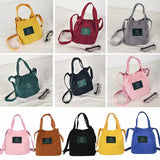 Corduroy Shopper Shoulder Tote Crossbody Bag
