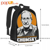 Noam Chomsky Tribute Backpack Large Capacity Gym Eco Friendly