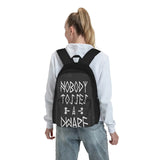 Dwarf Backpacks Men's & Women's Zipper Close Rucksack