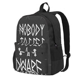 Dwarf Backpacks Men's & Women's Zipper Close Rucksack