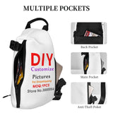 Noisydesigns 3D Crossbody Chest Bag Backpack Casual Fanny Pack