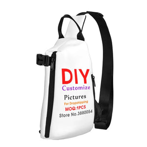 Noisydesigns 3D Crossbody Chest Bag Backpack Casual Fanny Pack