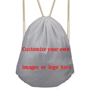 Noisydesigns Crazy Poni 3D Print Backpack Small Drawstring Bag