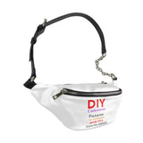 Noisydesigns Women's PU Chest Bag Hip Belt Fanny Pack Zipper Pouch