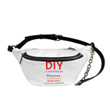 Noisydesigns Women's PU Chest Bag Hip Belt Fanny Pack Zipper Pouch