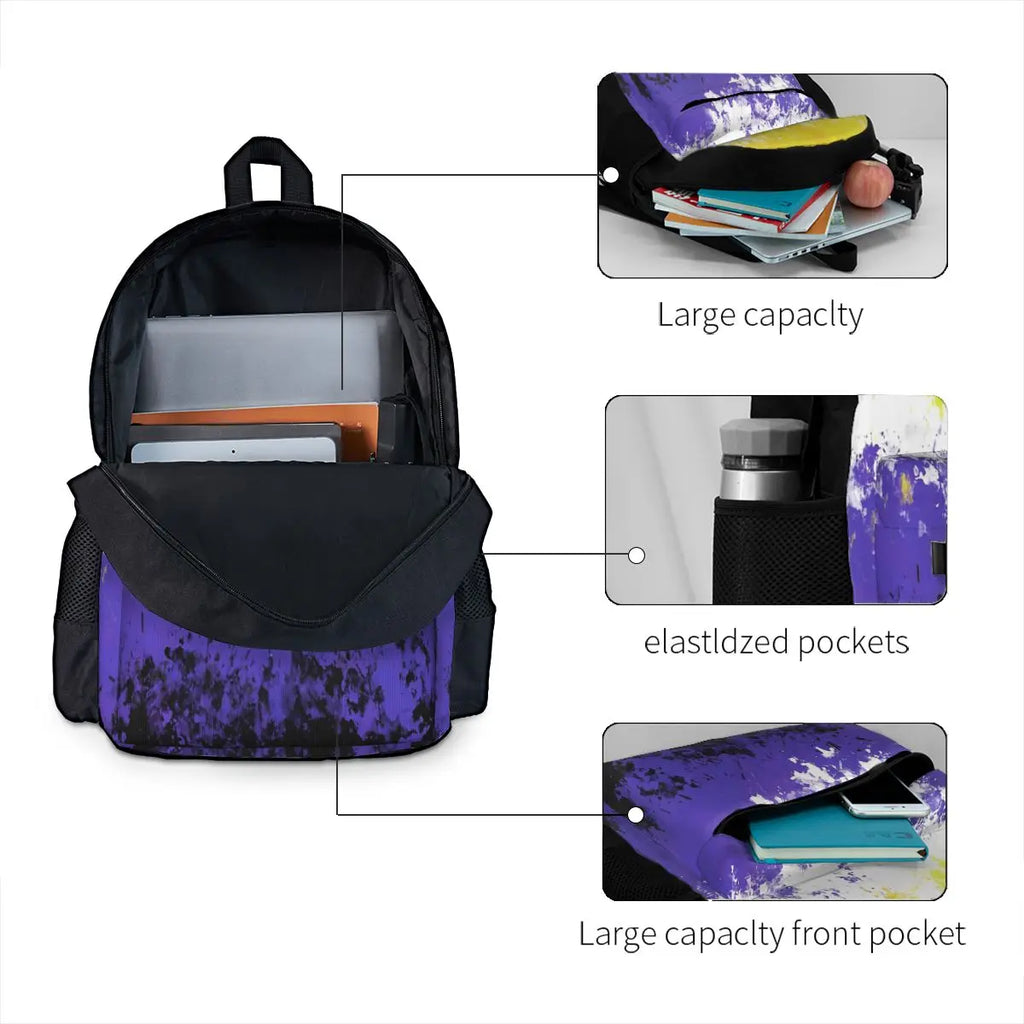 Non-Binary Paint Splatter Pride Flag Backpack
