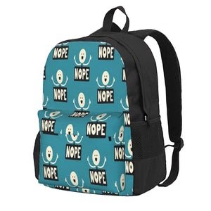 Nope Backpacks Men's Women's Bags Backpack Zip Pockets