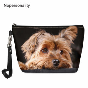 Yorkshire Terrier Pattern Large Capacity Makeup Bag