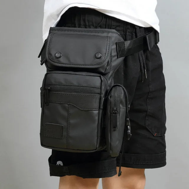 Casual Nylon Drop Leg Bag Men Motorcycle Thigh Bag