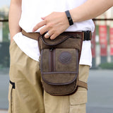Canvas/Nylon Drop Leg Bag Multi-function Waist Fanny Pack
