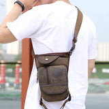 Canvas/Nylon Drop Leg Bag Multi-function Waist Fanny Pack