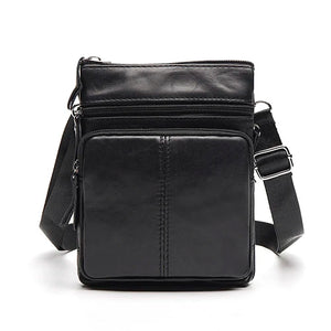 Men's Leather Messenger Bag Small Crossbody Phone Pouch