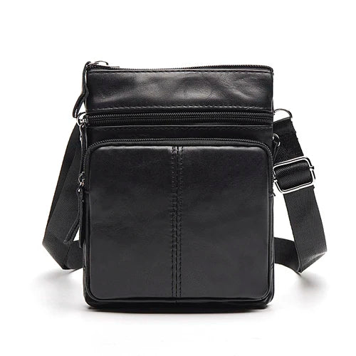 Men's Leather Messenger Bag Small Crossbody Phone Pouch