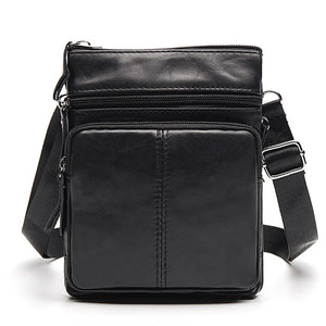 Men's Leather Messenger Bag Small Crossbody Phone Pouch