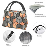 Nordic Lunch Bag Concrete and Copper Cubes Cooler Bag