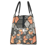 Nordic Lunch Bag Concrete and Copper Cubes Cooler Bag