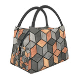 Nordic Lunch Bag Concrete and Copper Cubes Cooler Bag