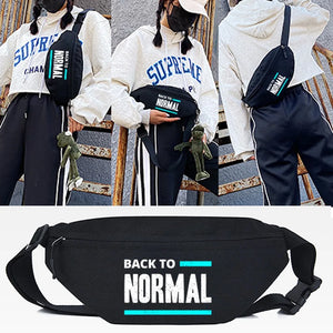 Letter Print Waist Bags Fanny Pack Women Men Chest Bag Belt Bag Zipper Pouch