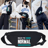 Letter Print Waist Bags Fanny Pack Women Men Chest Bag Belt Bag Zipper Pouch