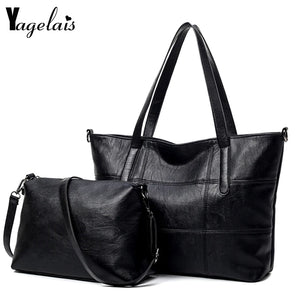 Plaid Leather Shoulder Bag Soft Womens Tote