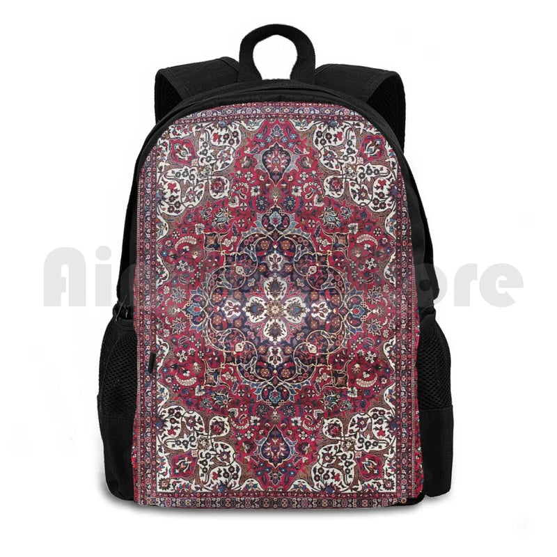 Vintage Persian Red Outdoor Hiking Backpack
