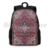 Vintage Persian Red Outdoor Hiking Backpack