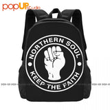 Northern Soul Keep The Faith 02 Backpack Large Capacity School Style Gymnast Bag