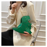 Dinosaur Style Shoulder Bag for Women Chain Crossbody Clutch Bag