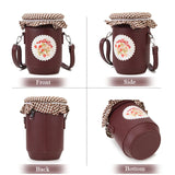 Brown Shoulder Bag Cross Body for Women Girls Small Bucket Bag