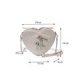Gothic Heart Chain Bag Women Shoulder Crossbody Bag