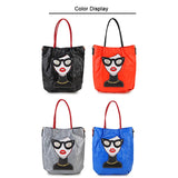 Novelty Lady Face Shoulder Bags for Women Funky Large Capacity Shopping Bag