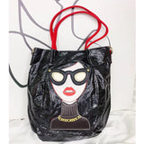 Novelty Lady Face Shoulder Bags for Women Funky Large Capacity Shopping Bag