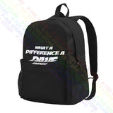 Funny Dave Makes Slogan Joke Large Backpack