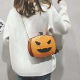 Women Ladies Pumpkin Bag Halloween Cross Body Bag PU Bags