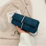 Nubuck Leather Women Clutch Bag Shoulder Bag Lady Banquet Clutch