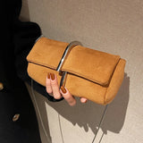 Nubuck Leather Women Clutch Bag Shoulder Bag Lady Banquet Clutch