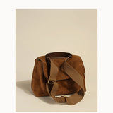 Vintage Nubuck PU Leather Shoulder Bag for Women