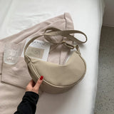 Nubuck PU Leather Shoulder Dumpling Bags For Women Large Capacity Totes Handbags