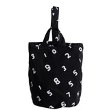 Number Print Women Bucket Bags Shoulder Handbags Shopping Lady Clutch Purse