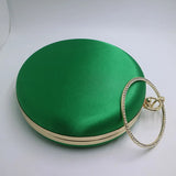 Nuphia Round Box Clutch Ball Shape Evening Bags Red/Green