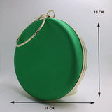 Nuphia Round Box Clutch Ball Shape Evening Bags Red/Green