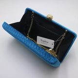 Nuphia Women Velvet Clutch Evening Bag Wedding Party Rhinestone Handbag