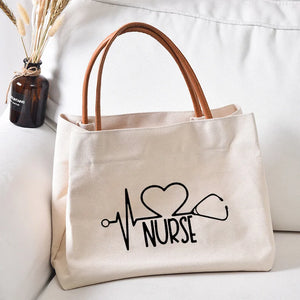 Nurse Canvas Tote Bag Work Beach Bag