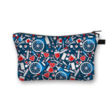 Nurse ECG Printing Lady Cosmetic Bag Pills Storage Case
