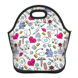 Nursing Pattern Neoprene Lunch Box for Women