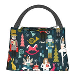 Nutcracker Ballet Dancer Lunch Bag Insulated Portable Cooler Thermal Food Box
