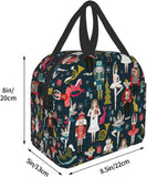 Nutcracker Ballet Xmas Dance Lunch Bag Portable Reusable Insulated Box