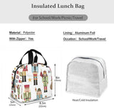 Nutcracker Christmas Tree Star Lunch Cooler Tote Bag with Ice Pack