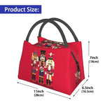 Nutcracker Soldier Toy Christmas Gift Insulated Lunch Bag