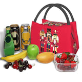 Nutcracker Soldier Toy Christmas Gift Insulated Lunch Bag